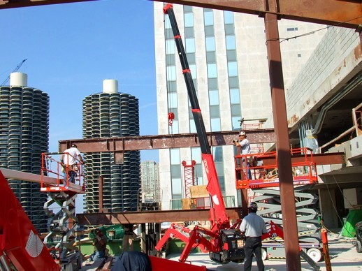 Where to Get a Spydercrane Mini Crawler Crane in Downtown Chicago